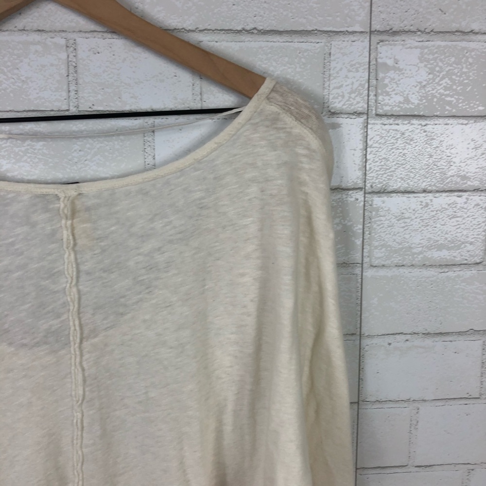 NEW Free People Linen Blend Ombre Tee - Picture 6 of 8